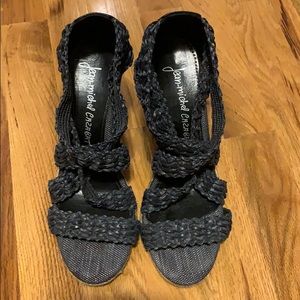 ❌SOLD❌Jean Michele Cazabat Blue Wedge